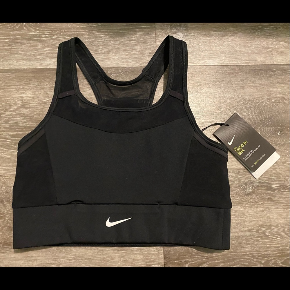 NWT Nike Black Mesh Sports Bra